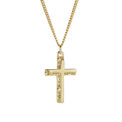 Irregular Cross Design Sterling Silver Necklace for Women