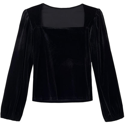 Elegant Square Neck Women Pullover Shirts
