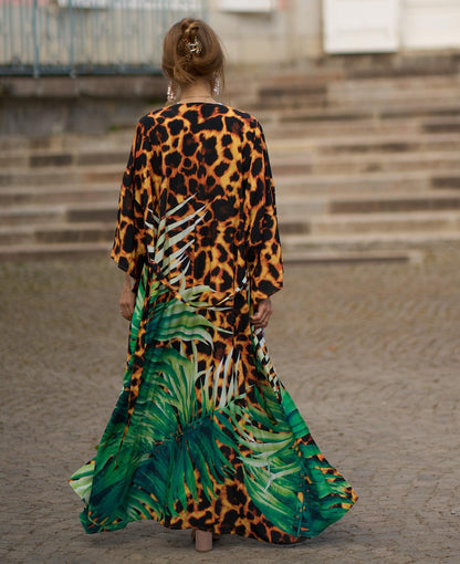 Summer Leopard Beachwear Cover Up Dresses