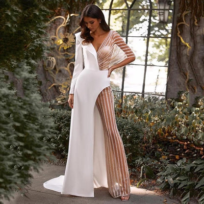 Designed Sexy See Through Lace Pants Dresses