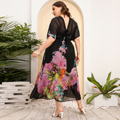 Bohemian Chiffon Plus Sizes Summer Beach Dresses