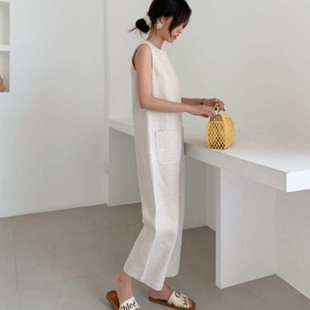 Chic Summer Linen Casual Jumpsuits-STYLEGOING