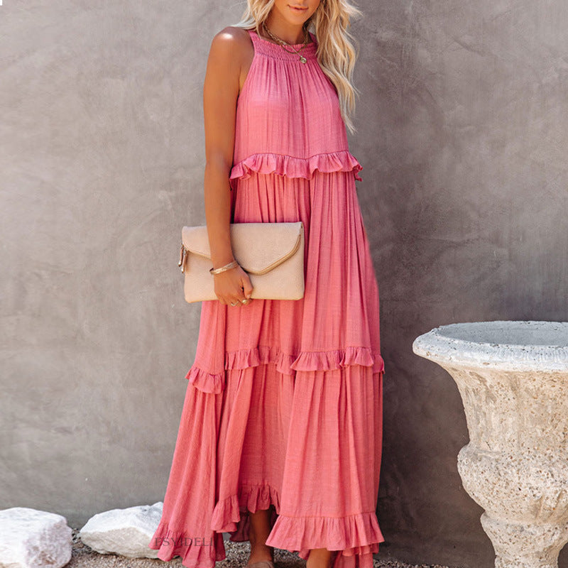 Summer Irregular Design Long Holiday Dresses