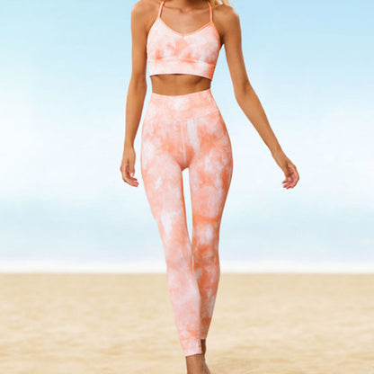 Sexy Fast Drying Dyed Yoga Sets for Women