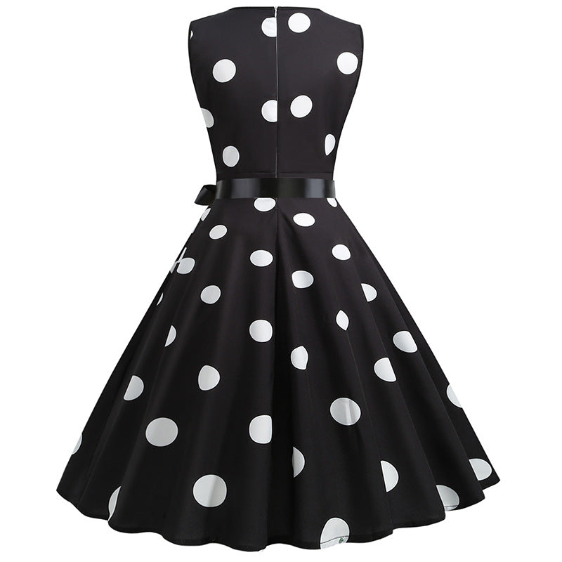 Summer Sleeveless Polka Dot Dresses
