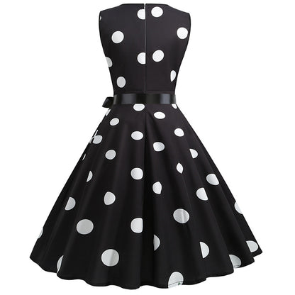 Summer Sleeveless Polka Dot Dresses