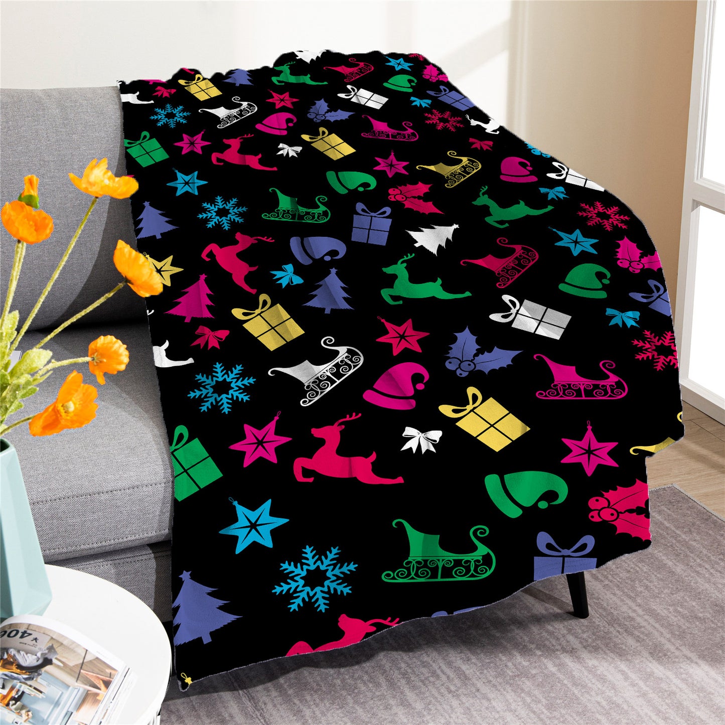 Merry Christmas Soft Fleece Throw Blankets