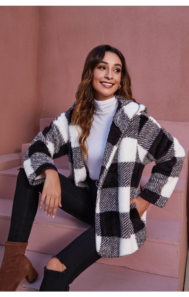 Casual Velvet Hoodies Coats for Women
