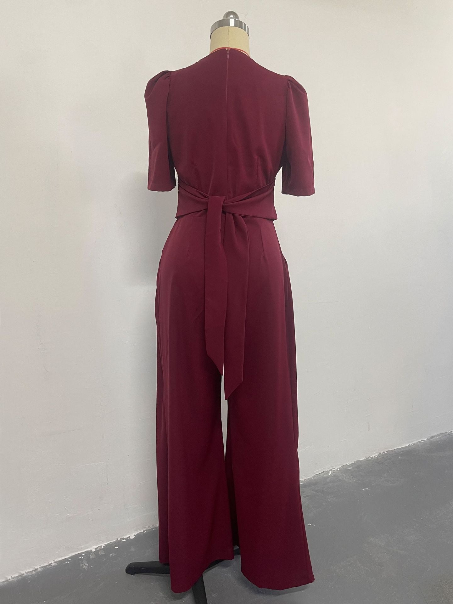 Elegant Belt High Waist Wide Legs Jumpsuits