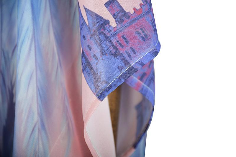 Wings Design Chiffon Summer Plus Sizes Beacwear Cover Ups