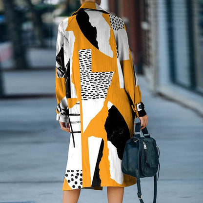 Leisure Women Fashion Long Trenchcoat