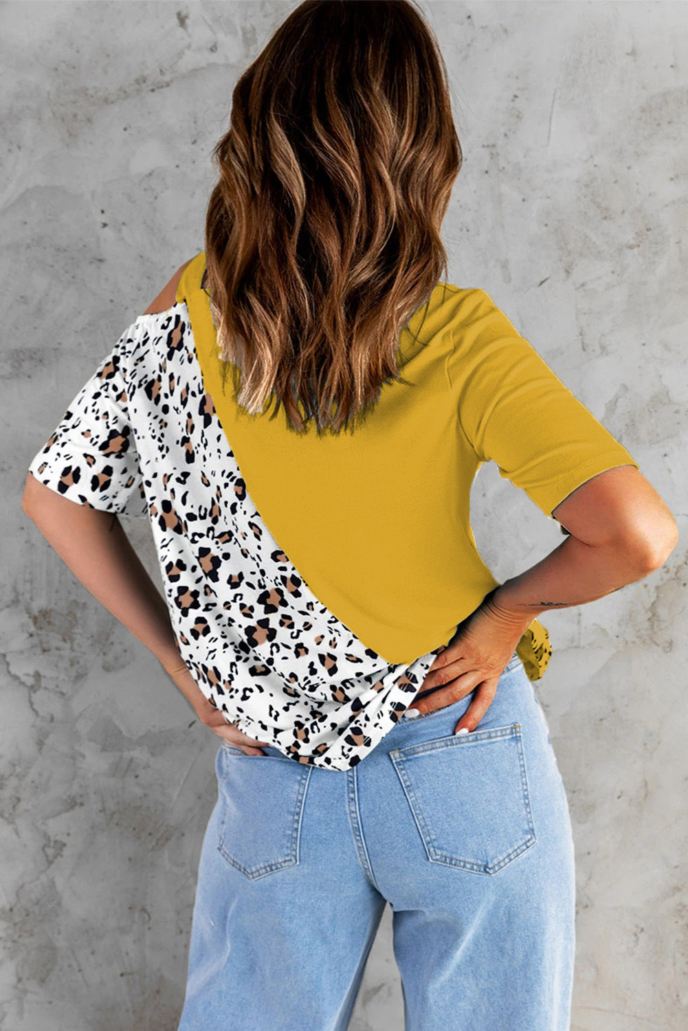 Casual Leopard Print Short Sleeves T Shirts for Women