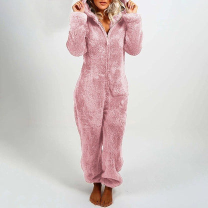 Plus Sizes Women Fleece Jumpsuits Sleepwear