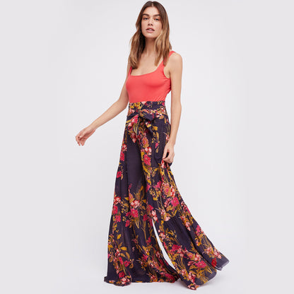 Casual Dyed Trumpet Pants for Women