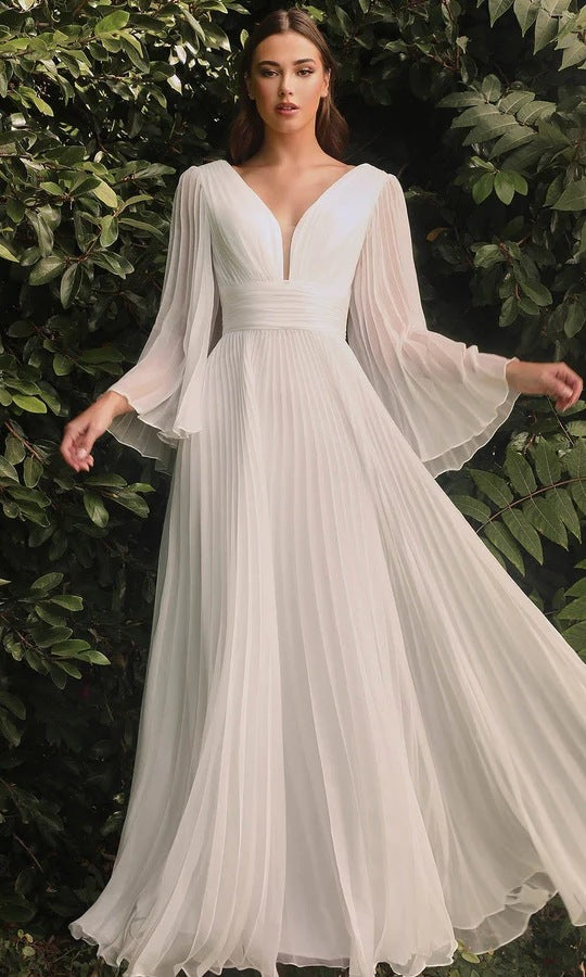 Fairy Deep V Neck Long Sleeves Party Dresses
