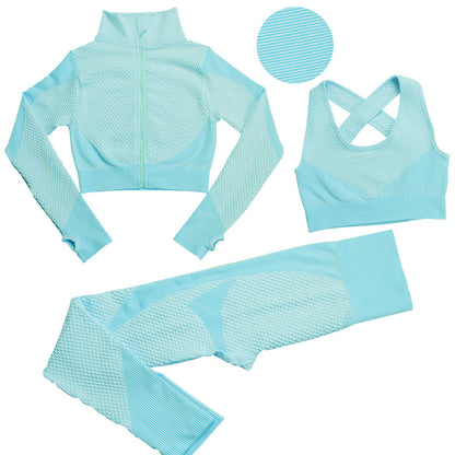 Sexy Body Buidling Sporting 3pcs Suits for Women