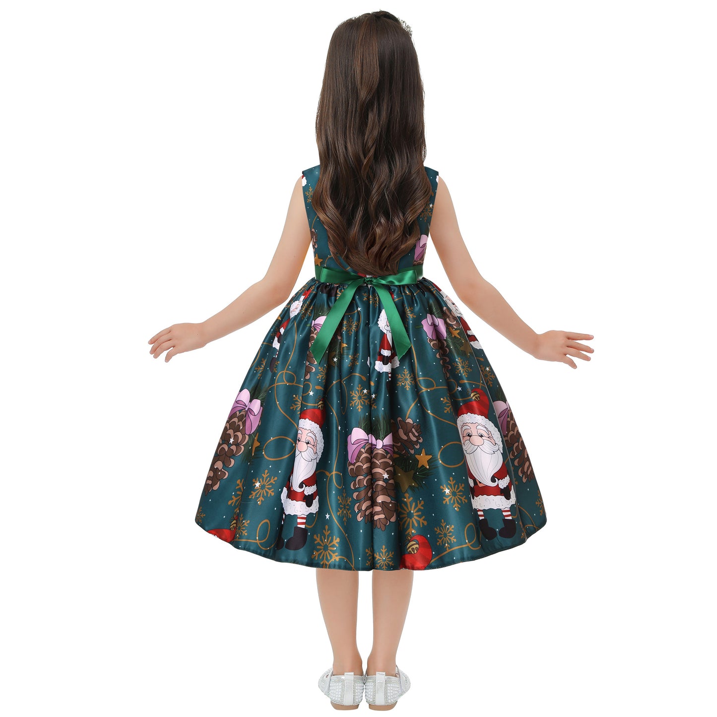 Merry Christmas Butterfly Kids Party Dresses
