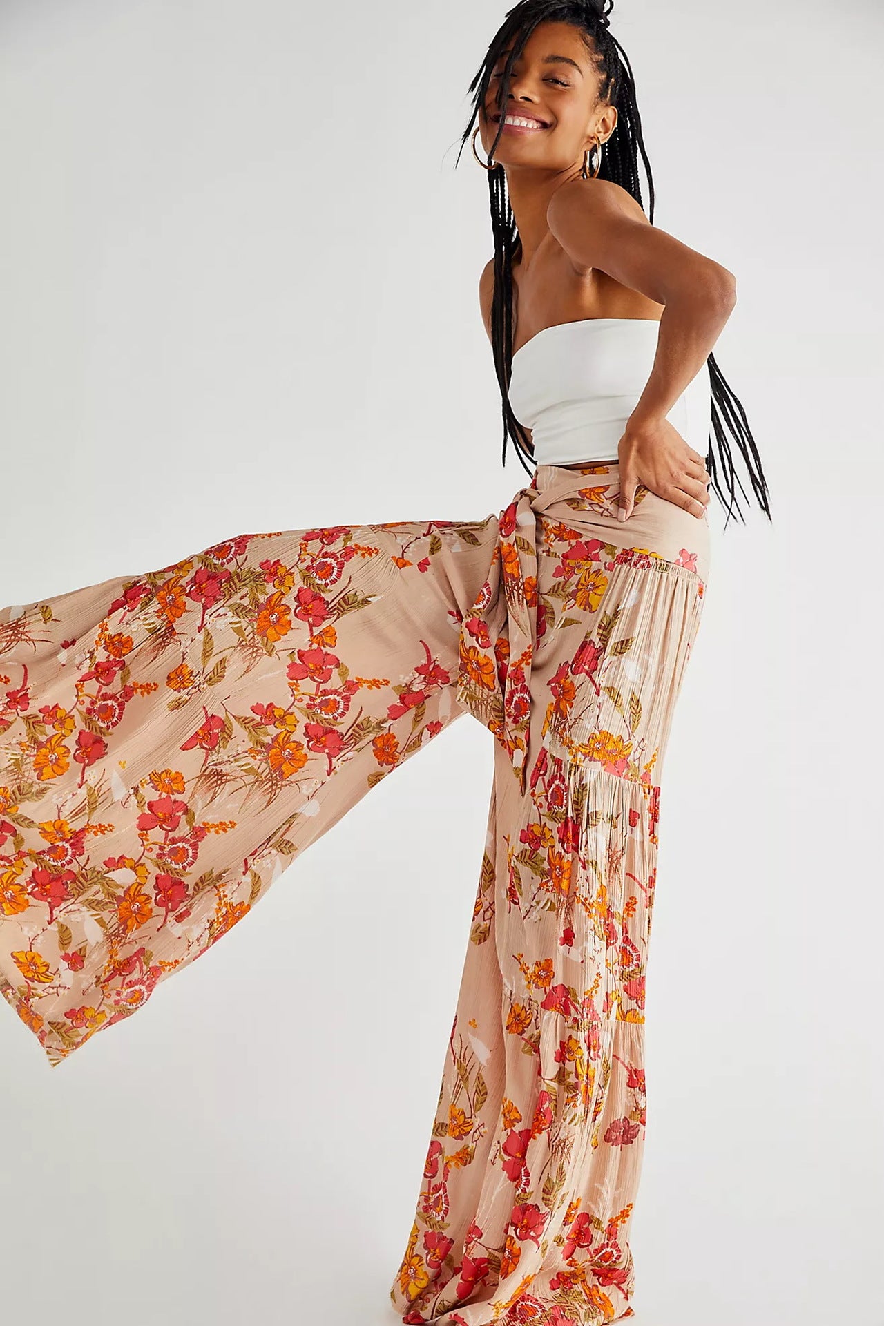 Casual Dyed Trumpet Pants for Women
