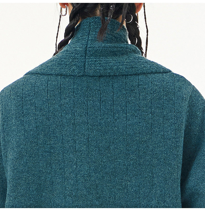Fall Women Knitted Long Coats