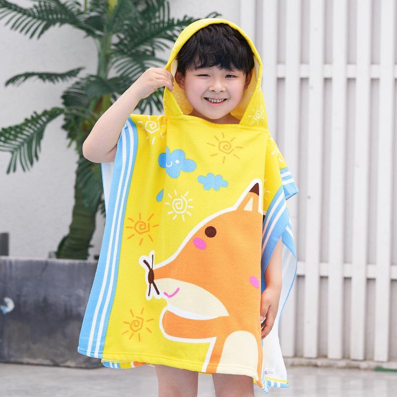 Kids Cartoon Print Bath Towel-STYLEGOING
