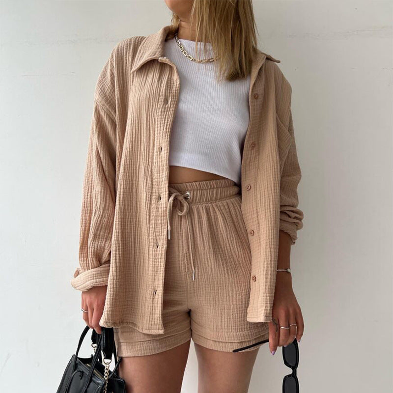 Casual Drawstring Plus Sizes Three Pieces Women Suits