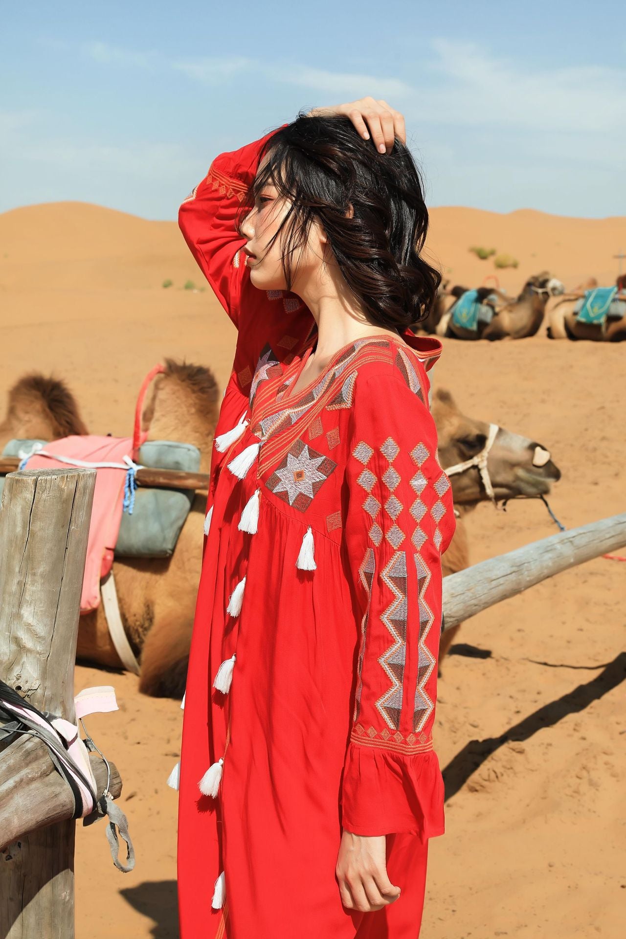 Vintage Ethnic Summer Beach Fairy Long Dresses