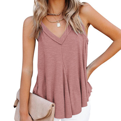 Sexy V Neck Cotton Sleeveless Tank Tops
