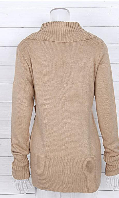 Fall/winter V Neck Tight Sweaters-STYLEGOING