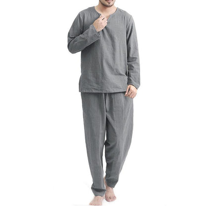 Casual Long Sleeves Loose Men's Fall Sleepwear-STYLEGOING
