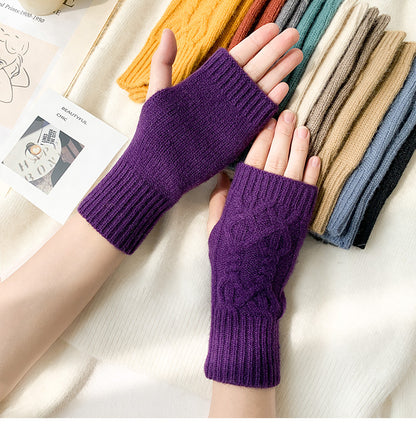 2 pairs/Set Winter Warm Knitted Gloves