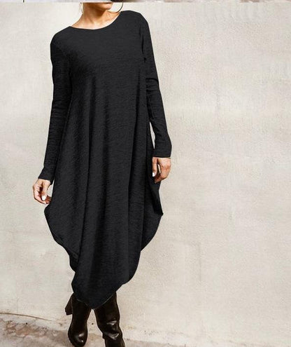 Irregular Plus Sizes Women Fall Long Dresses