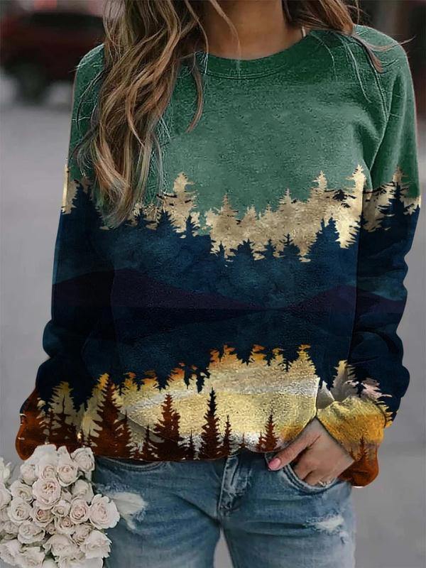 Women Long Sleeves Print Hoodies Sweaters-STYLEGOING