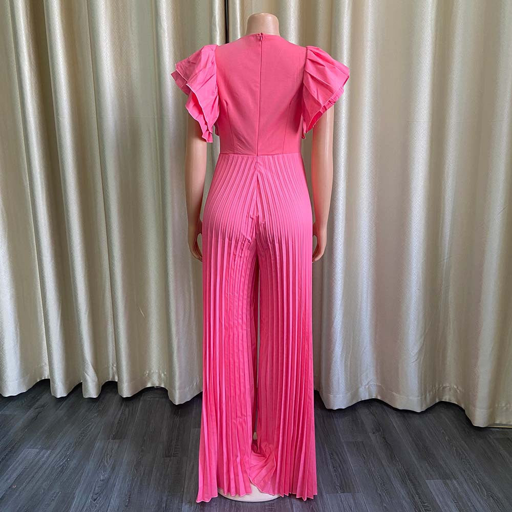 Sexy Deep V Neck Women Long Jumpsuits