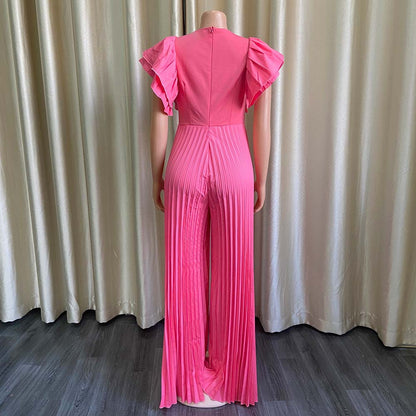 Sexy Deep V Neck Women Long Jumpsuits