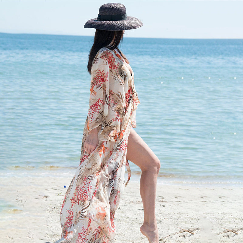 Summer Chiffon Beach Cover Up Dresses for Women