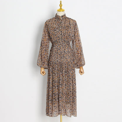 Vintage Ruffled Fall Long Sleeves Dresses
