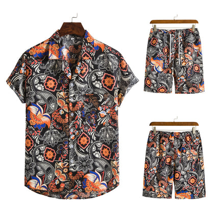 Summer Hawaii Floral Men‘s Beach Sets