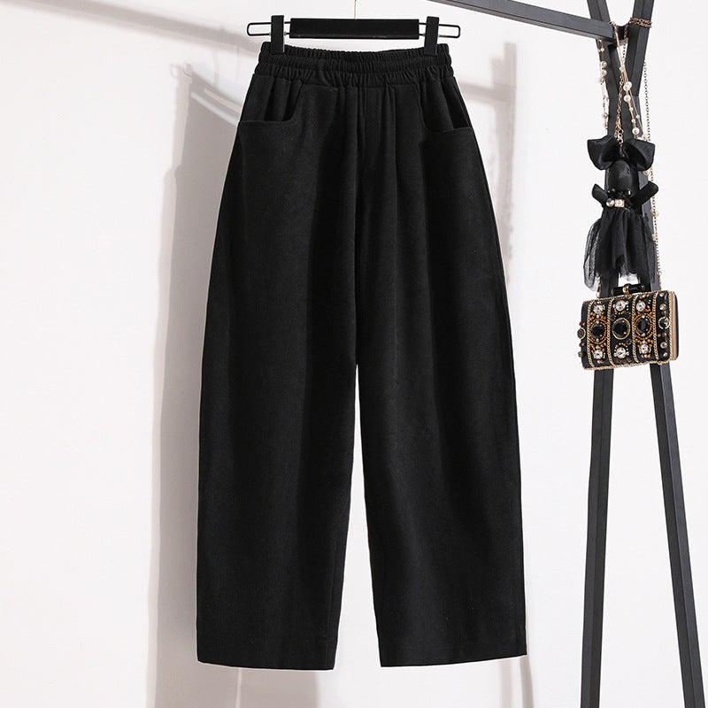 Plus Sizes Fall Wide Legs Pants for Women