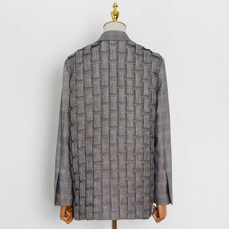 Vintage Handmade Pleat Fashion Blazers-STYLEGOING