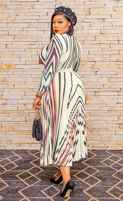 Women Floral Print Long Sleeves Dresses