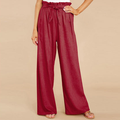 Casual Women Linen Long Pants--Free Shipping at meselling99
