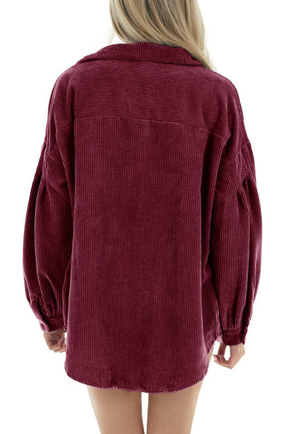 Casual Corduroy Long Sleeves Fall Shirts