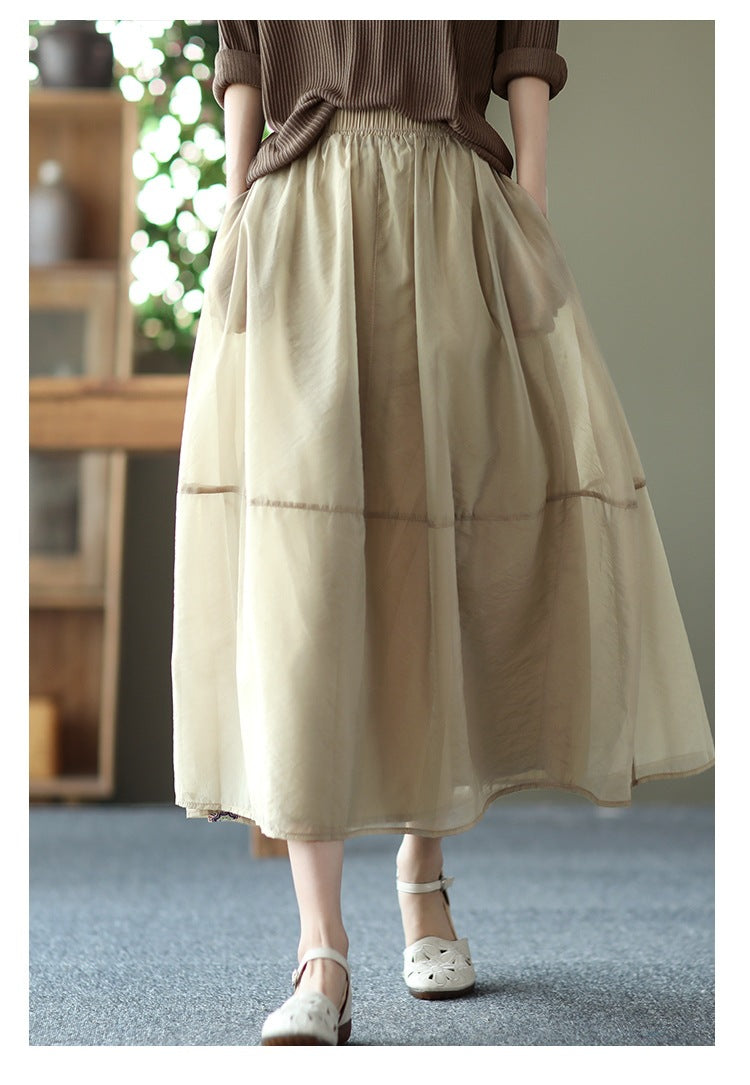 Summer Organza Elegant Women Skirts