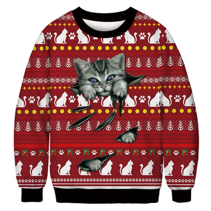 Christmas Cat His-and-hers Hoodies Sweaters