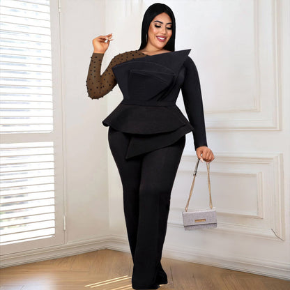 Sexy Designed Beaded Plus Sizes Party Outfits for Women