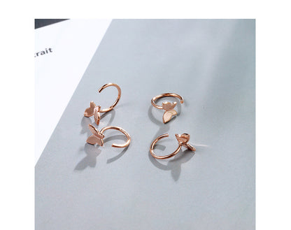 Butterfly Design Cute Sterling Sliver Ear Clips