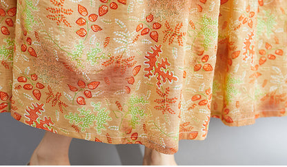 Summer Linen Plus Sizes Short Sleeves Cozy Dresses
