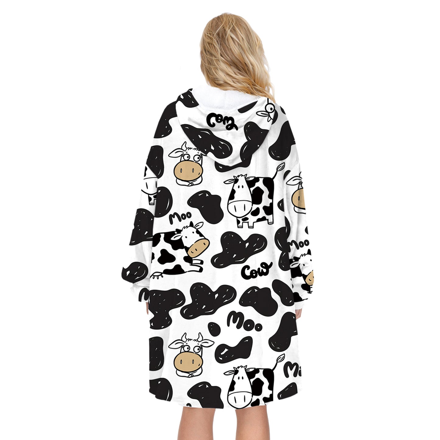 Soft Bee Print Lazy Wearable Watching TV Blanket