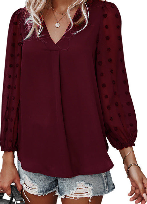Summer Casual Chiffon Long Sleeves Blouses