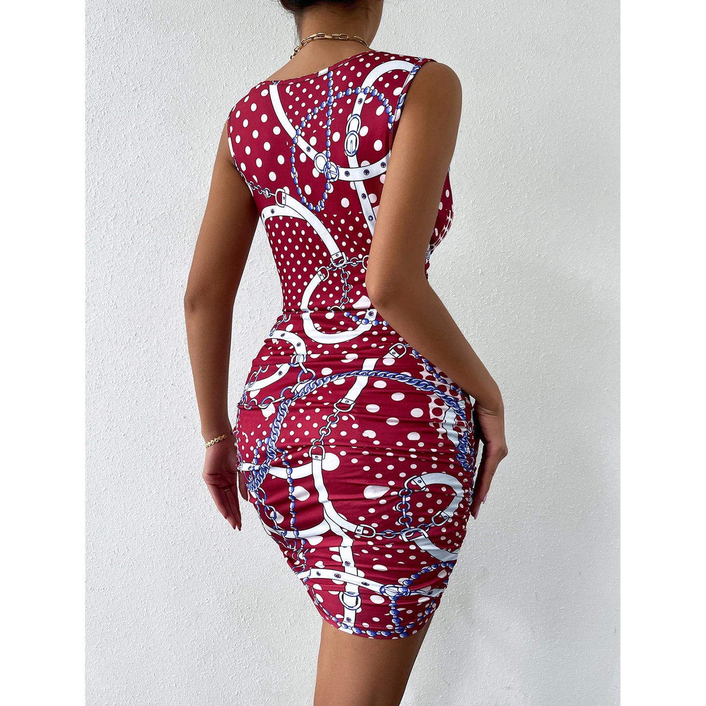 Sexy Women Two Pieces Sheath Mini Dresses
